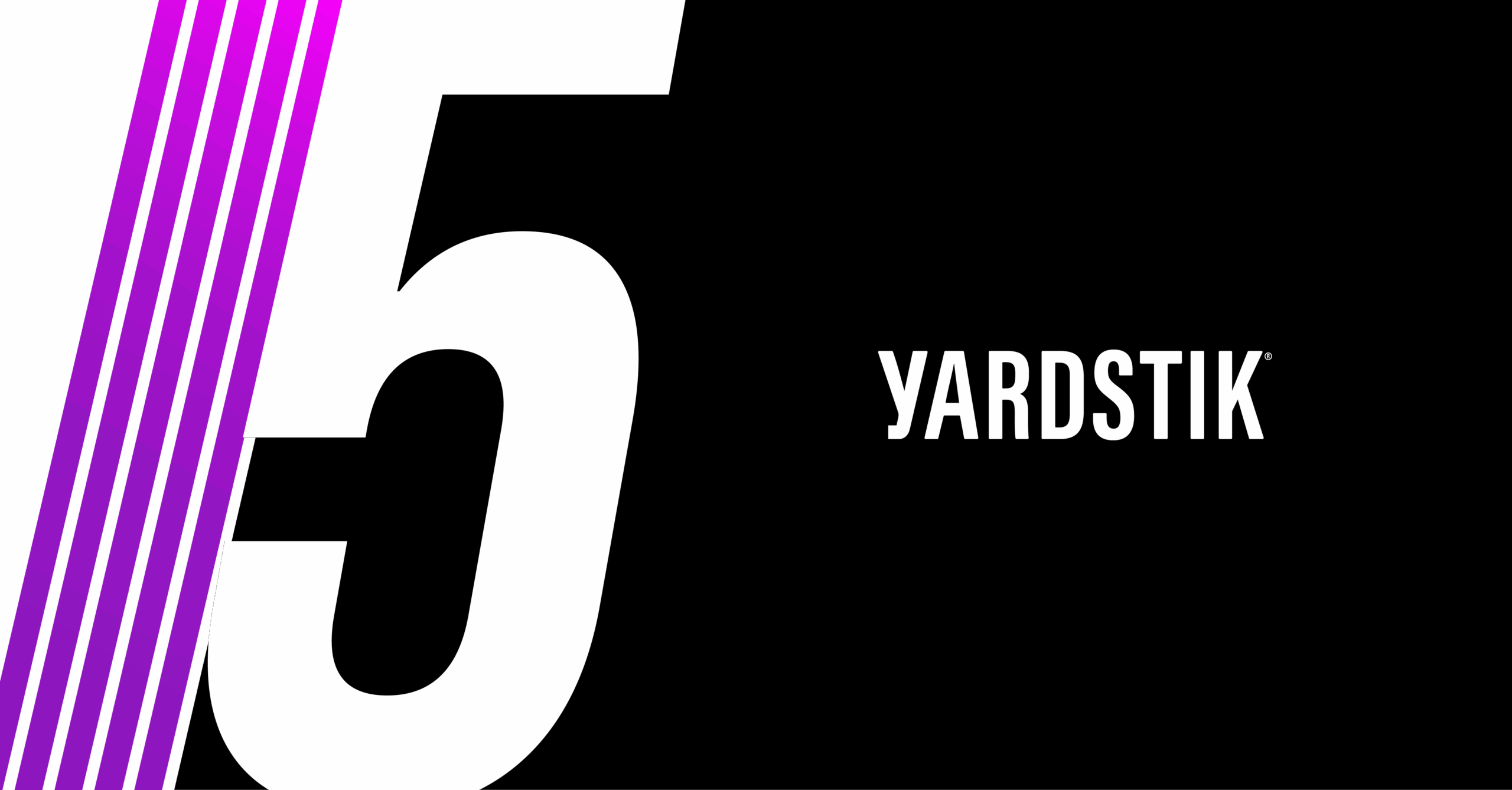 Yardstik five year anniversary logo